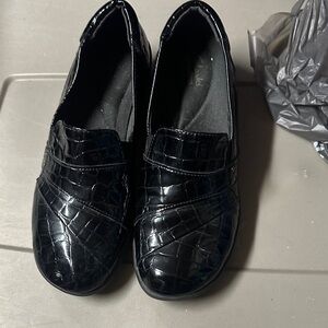 Clarks Shiny Black Kids Dress Shoes